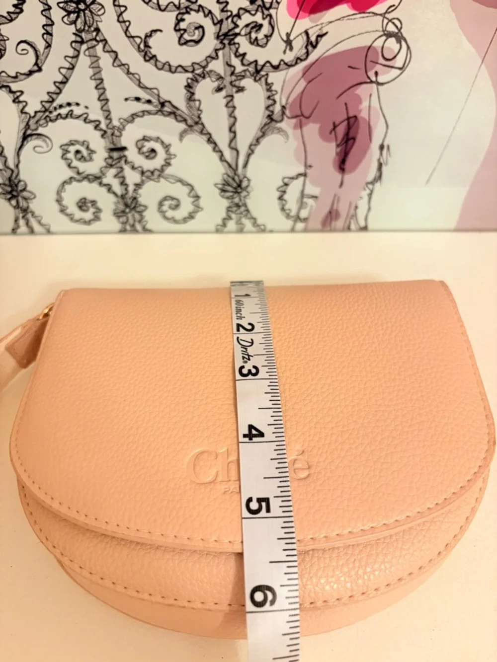 Chloé Parfum Blush Pink Pebbled Wristlet | NWOT - Picture 9 of 10